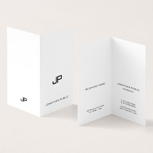 Modern Monogram Elegant Simple Professional Plain Business Card