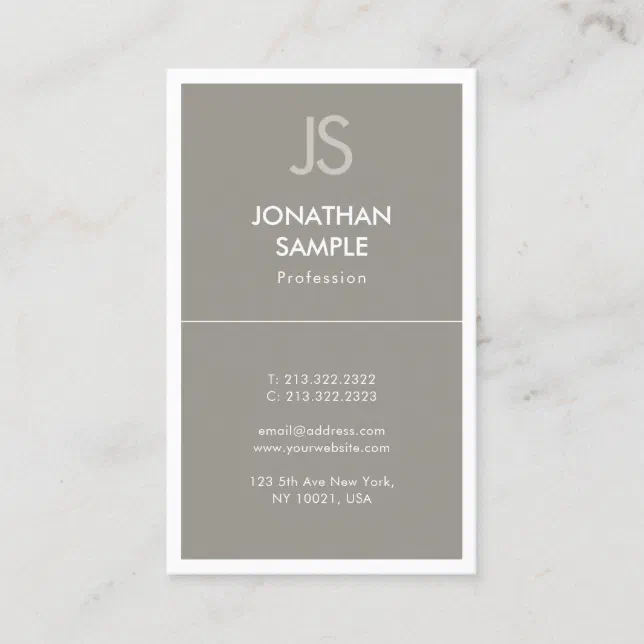 Modern Monogram Elegant Simple Template Trendy Business Card | Zazzle