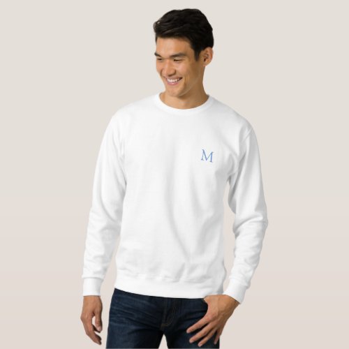 Modern Monogram Elegant Trendy Template White Sweatshirt