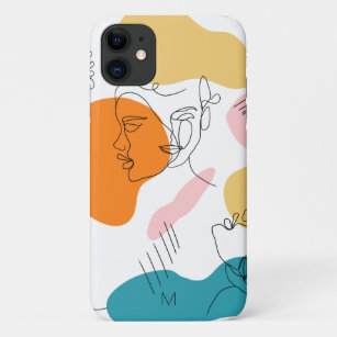 Abstract Face Drawing iPhone Cases Covers Zazzle