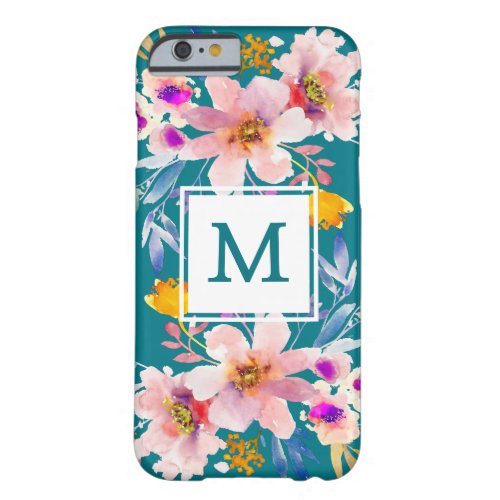 Modern Monogram Floral Elegant iPhone 66s Case
