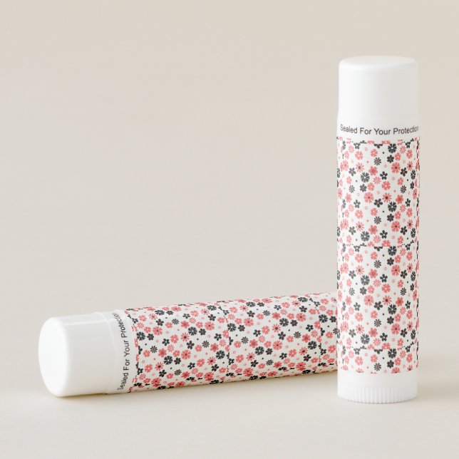 Modern Monogram Floral Pattern   Lip Balm (Front)