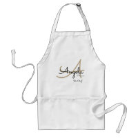 modern monogram for the chef cuisine adult apron