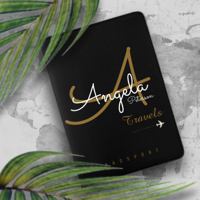 Modern Monogram for the Traveler Passport Holder (Creator Uploaded)