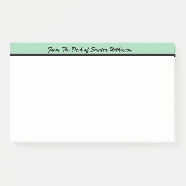 Modern Monogram From The Desk Of Memo Note Idea (Front)