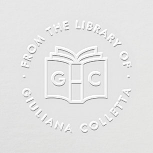 Modern Monogram   From The Library Of Embosser