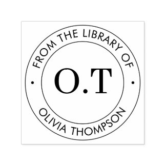 Modern Monogram From the Library Of Self-inking Stamp