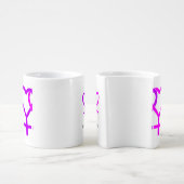 Modern Monogram Gay Women Female Newlyweds Wedding Coffee Mug Set (Side)