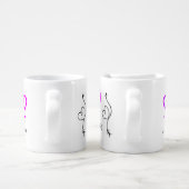 Modern Monogram Gay Women Female Newlyweds Wedding Coffee Mug Set (Handle)