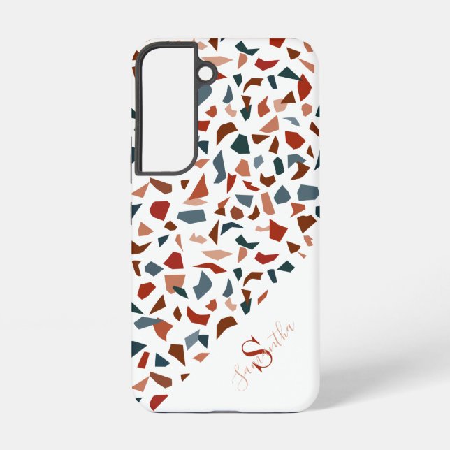 Modern Monogram Geometric Pattern Samsung Galaxy Case (Back)