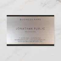 Custom logo credit card luxury business card with gold sliver