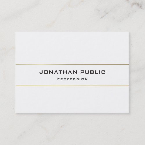 Modern Monogram Gold Striped Design Template Business Card