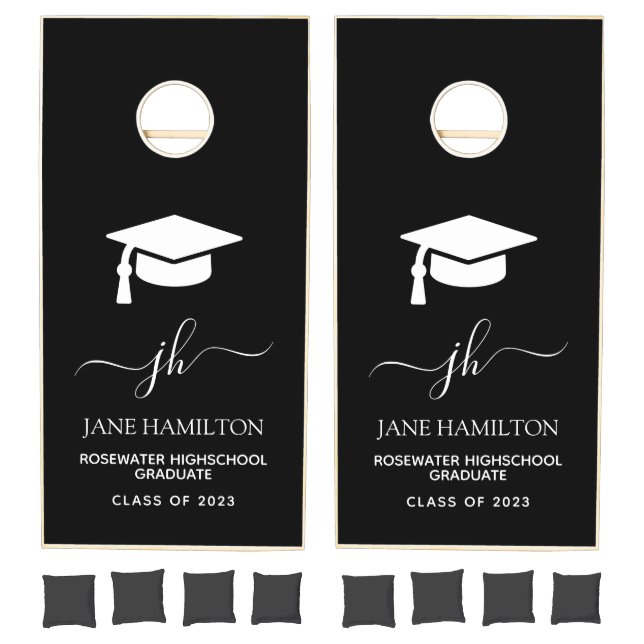Modern Monogram Graduate Cornhole Set (Set)