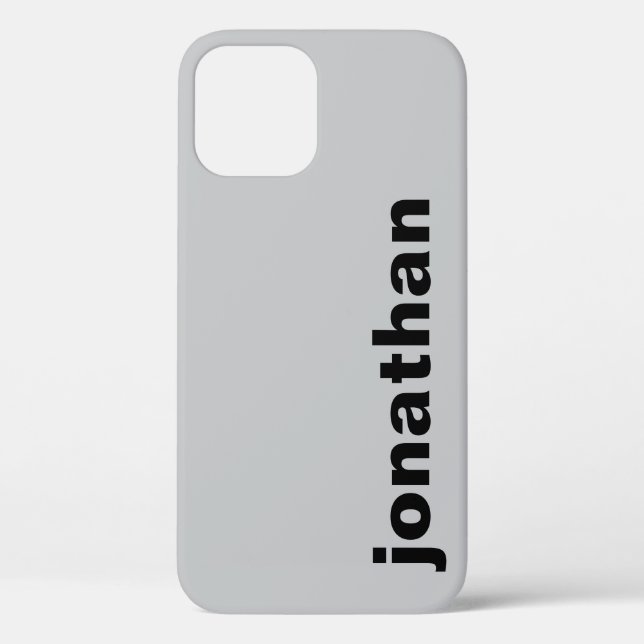 Modern Monogram Gray Case-Mate iPhone Case (Back)
