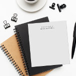 Modern Monogram Gray From The Desk of Stationery Notepad<br><div class="desc">Simple gray personalized From The Desk Of notepad. Room for reminders,  quick notes and lists for keeping on course.</div>