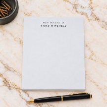 Modern Monogram Gray From The Desk of Stationery