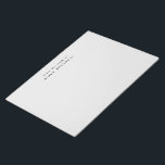 Modern Monogram Gray Stationery Simple Notepad<br><div class="desc">Simple gray personalized notepad. Room for reminders,  quick notes and lists for keeping on course.</div>