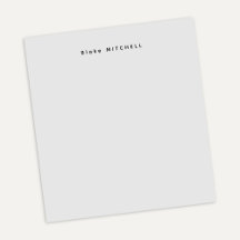 Modern Monogram Gray Stationery Simple