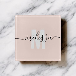 Modern Monogram Handwriting Calligraphy Name Paperweight