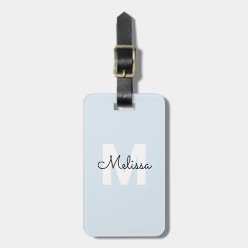 Modern Monogram Handwriting Script Name Simple Luggage Tag