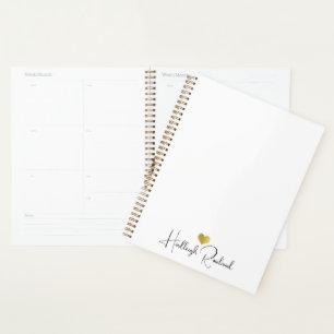 Modern Monogram Handwritten Script Name Planner