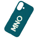 Modern Monogram Initial Drop Shadow iPhone 16 Case<br><div class="desc">Modern minimalist monogram initial design which can be changed to personalize. White on a teal green background with a light apple green drop shadow.</div>