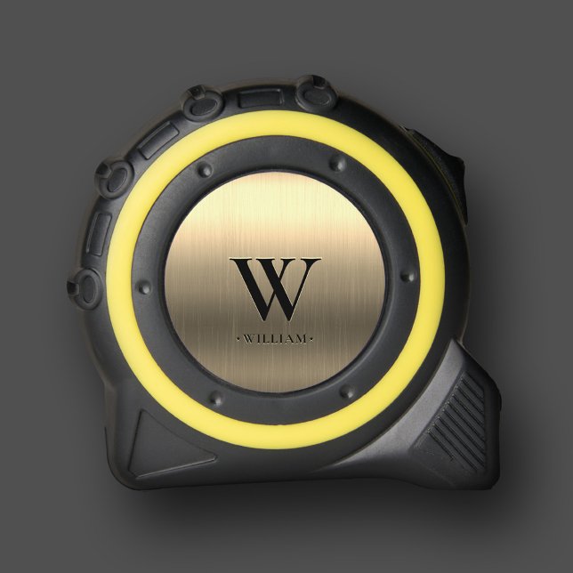 Modern Monogram Initial Elegant Metallic Gold Tape Measure (Modern Monogram Initial Elegant Metallic Gold Tape Measure
)