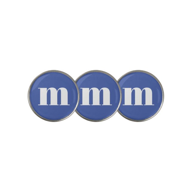 Modern Monogram Initial Golf Ball Marker (3 Up)