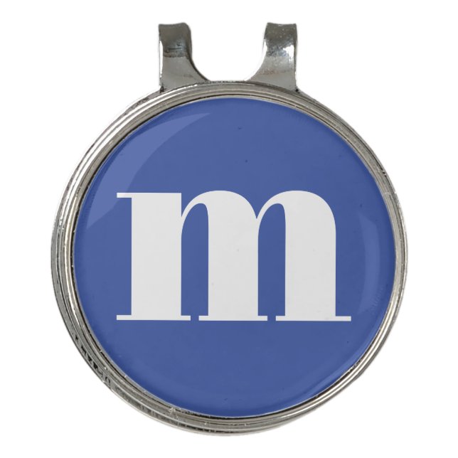 Modern Monogram Initial Golf Hat Clip (Front)