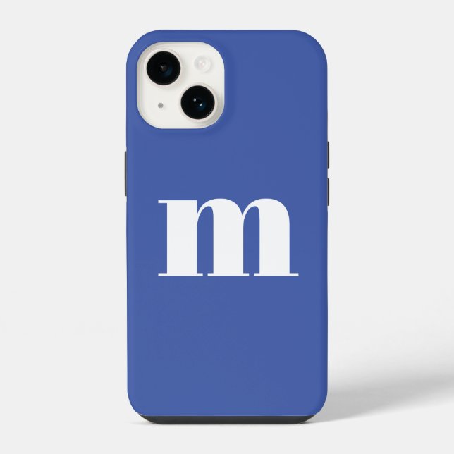 Modern Monogram Initial Iphone Case (Back)