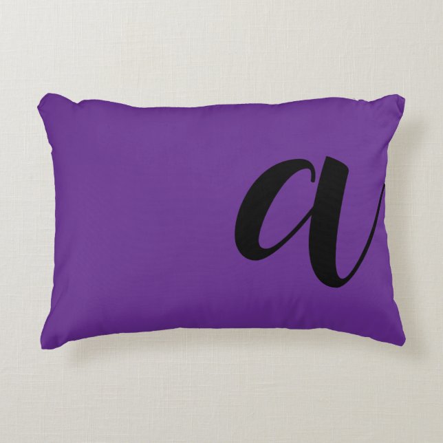 Modern monogram Initial letter Accent Pillow (Front)