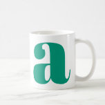 Modern Monogram Initial Letter in Emerald Green Coffee Mug<br><div class="desc">Cute modern monogram with the first letter of your choosing,  in Emerald Green</div>