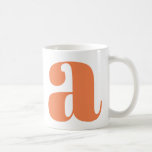 Modern Monogram Initial Letter in Orange Coffee Mug<br><div class="desc">Cute modern monogram with the first letter of your choosing,  in pastel pink and orange.</div>