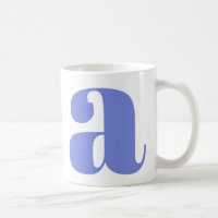 Modern Monogram Initial Letter in Periwinkle