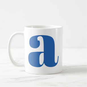 Modern Monogram Initial Letter in Periwinkle Coffee Mug