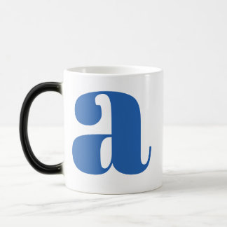 Modern Monogram Initial Letter in Periwinkle Color Morph Mug