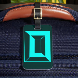 Modern Monogram Initial Letter O Luggage Tag