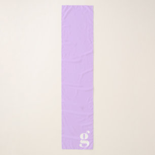 Modern Monogram Initial Letter Pastel Lavender Scarf