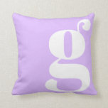 Modern Monogram Initial Letter Pastel Lavender Throw Pillow<br><div class="desc">Cute modern monogram with the first letter of your choosing,  in pastel lavender purple.</div>