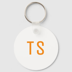 Modern Monogram Initial Letter Simple Template Keychain