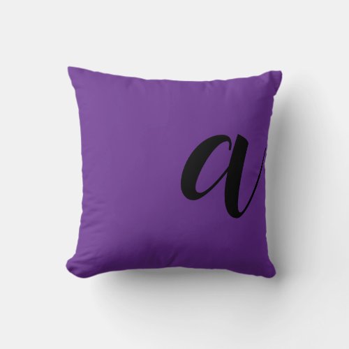 Modern monogram Initial letter Throw Pillow