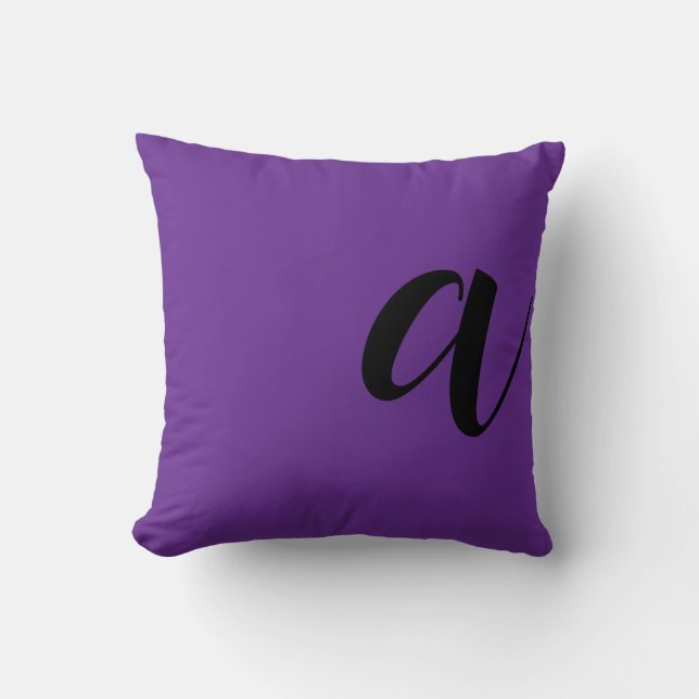 Modern monogram Initial letter Throw Pillow (Front)