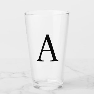 Modern Monogram Initial Letter Trendy Glass