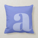 Modern Monogram Initial Letter Trendy Periwinkle Throw Pillow<br><div class="desc">Cute modern monogram with the first letter of your choosing,  in periwinkle purple.</div>