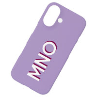 Modern Monogram Initial Lilac Drop Shadow