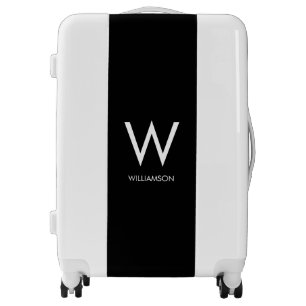 Modern Monogram Initial Name Luggage