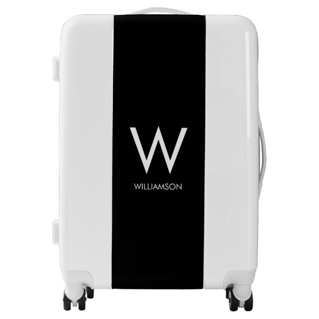 Modern Monogram Initial Name Luggage (Front)