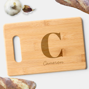Modern Monogram Initial Name Personalized Engraved Cutting Board