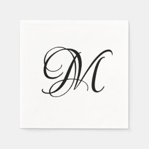 Modern Monogram Initial Napkins