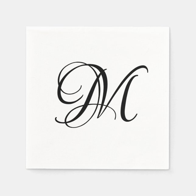 Modern Monogram Initial  Napkins (Front)